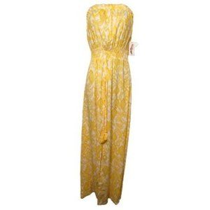 Jessica Simpson Strapless Maxi Yellow Dress XS